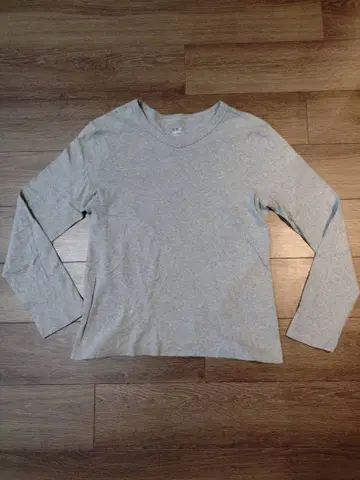 그레이 긴팔 티셔츠 L 사이즈 100% 코튼 threedots.com