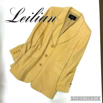 컨디션 최상 Leilian 머스타드 테일러드 자켓 13 일본제