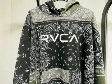 RVCA 반다나 패턴 페이즐리 패턴 후드티