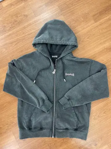 SupplieR 그레이 후드티 풀 집업