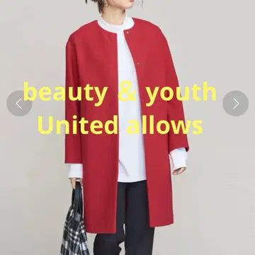 BEAUTY & YOUTH 빨간색 롱 코트