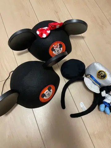 미키 미니 귀도리 모자 머리띠