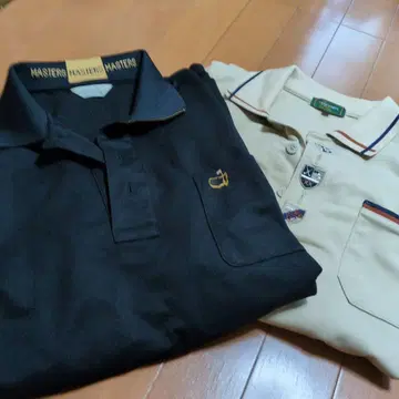 MASTERS 블랙 & GEAR SPORTS 아이보리 피케 셔츠