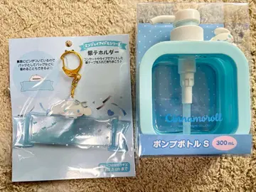 시나모롤 펌프 보틀 & 은색 테이프 홀더