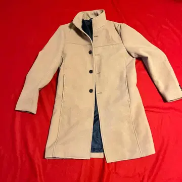 베이지 체스터 코트 울 느낌 구제 의류