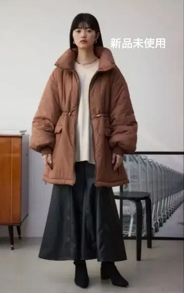 아줄 바이 마우시 충전솜 미들 코트 브라운 사이즈 F 프리 미사용 새상품