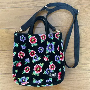 FEILER 꽃무늬 숄더백 핸드백 블랙 가방