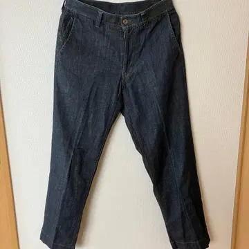 다크 데님 스트레이트 팬츠