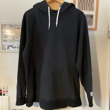 TES 블랙 후드 부착 후드티 X-LARGE