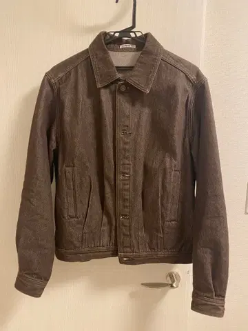 AURALEE 브라운 데님 자켓 셋업