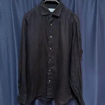 메이커즈 셔츠 가마쿠라 셔츠 린넨 긴팔 검정 블랙