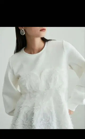 ADAMETROPE'FEMME 자카드 뷔스티에 콤비 풀오버