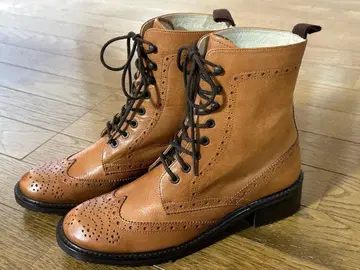 여성용 REGAL 가죽 브로그 부츠 24.5