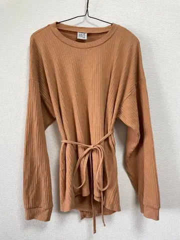 baserange 리본 포함 긴팔 상의