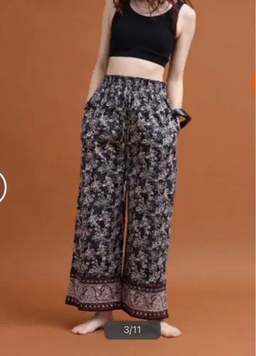 RADIATE 페이즐리 무늬 와이드 팬츠 India 야마다야