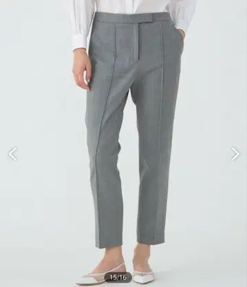 투모로우랜드 슈퍼 울 위브 앵클 슬릿 팬츠 36