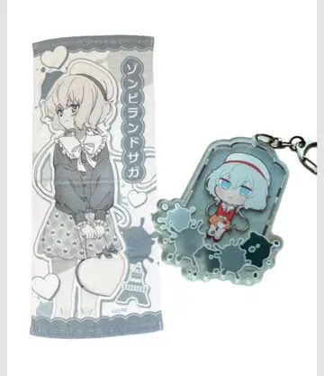 좀비랜드 사가 페이스 타월 아크릴 키링 콘노 준코 도쿄 타워 콜라보