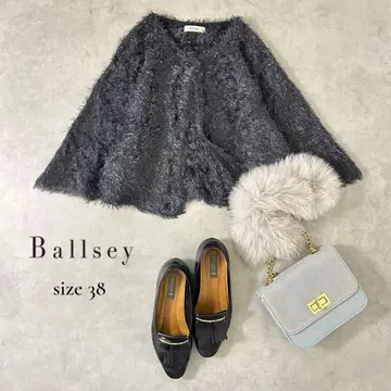 [ BALLSEY ] 라메 혼방 페더 니트 숏 가디건 38 M 상당