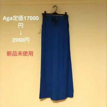 Aga 파랑 와이드 팬츠 이지 팬츠