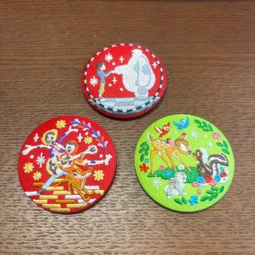 디즈니 자수 캔뱃지 3개 세트