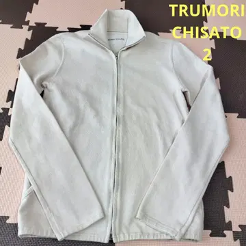 츠모리치사토 니트 자켓 상의 풀 집업 집업 M