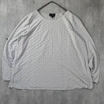 C79 새상품급 엠포리오 아르마니 자카드 티셔츠 얇은 소재 L 50