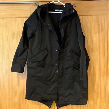 nonnative 블랙 후드 부착 모즈 코트 사이즈 1