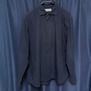 가마쿠라 셔츠 오미 표백 와이셔츠 네이비