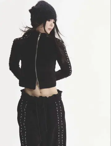 S beaded track jersey jacket