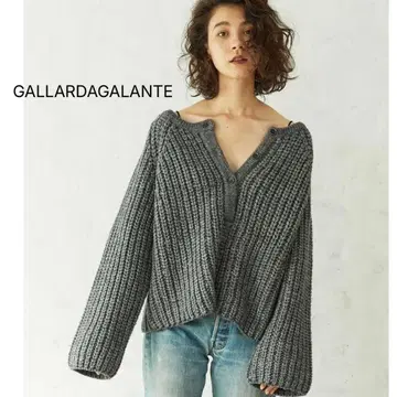 [ 새상품급 ] GALLARDAGALANTE 그레이 헨리넥 니트 스웨터