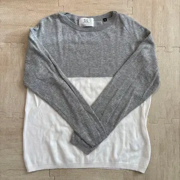 TOMORROWLAND BLUE WORK 긴팔 티셔츠 그레이/화이트