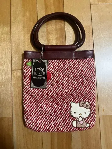 HELLO KITTY 헬로키티 핸드백 레트로 택 포함 보르도