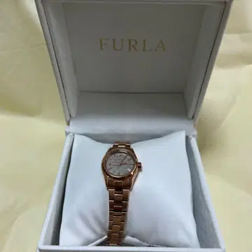 FURLA 로즈 골드 아날로그 손목시계
