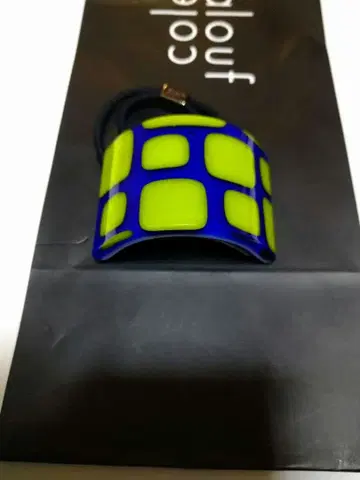 콜레트 마루프 디자인 머리끈 파랑과 옐로우 그린