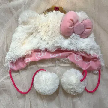 유니버 헬로키티 팬캡 봉제 인형 햇