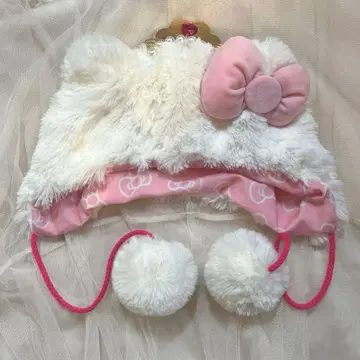 유니버 헬로키티 팬캡 봉제 인형 햇