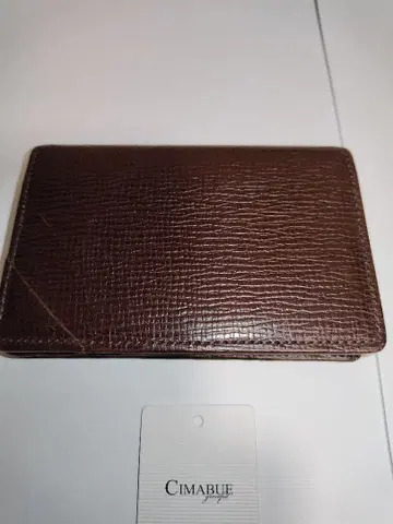 CIMABUE 치마부에 명함지갑 카드 케이스, 초코색 가죽