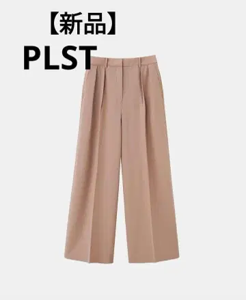 [ 새상품 ] PLST 스트레치 트윌 2턱 와이드 풀렝스 팬츠 S