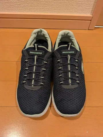 여성용 24cm SKECHERS 네이비 스니커즈