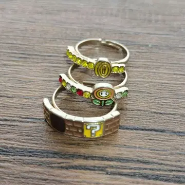 USJ 닌텐도 월드 슈퍼 마리오 반지 3종 세트