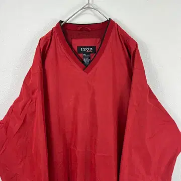 USA 구제 의류 izod 나일론 풀오버 나일론 자켓 빨간색