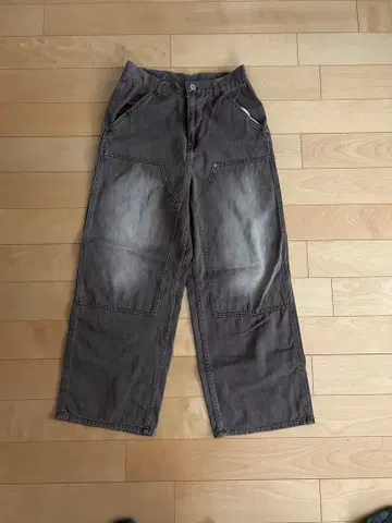 브라운 배기 데님