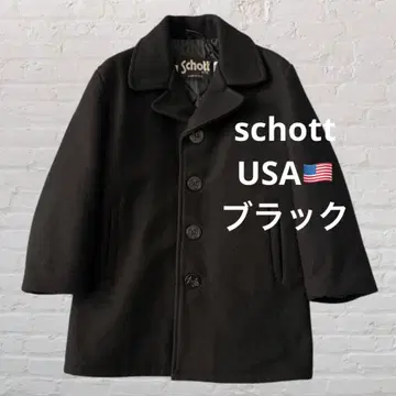Schott 샷 피코트 싱글 M~L 블랙