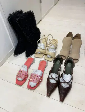 여성용 펌프스 부츠 5켤레 세트 37