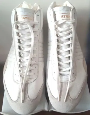 PATRICK 화이트 가죽 하이컷 스니커즈