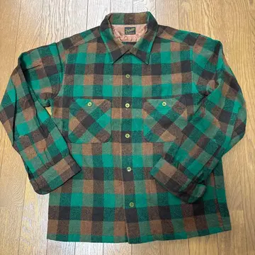 Tenderloin 버팔로 패턴 울 체크 셔츠 S 사이즈 텐더 로인