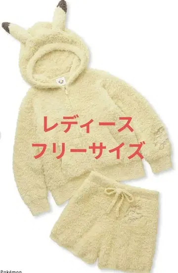 포켓몬 쓰리 피카츄 후드티 & 숏팬츠 세트 젤라피케