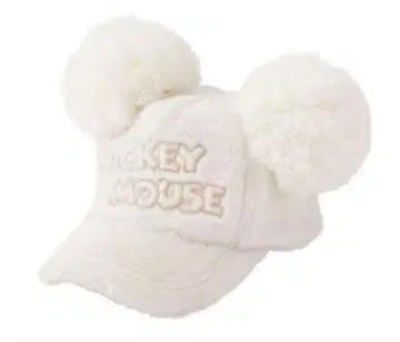미키마우스 캡 화이트 모자 꽁지