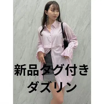 택 포함 새상품 더즈린 투웨이 숏 미니 셔츠 원피스