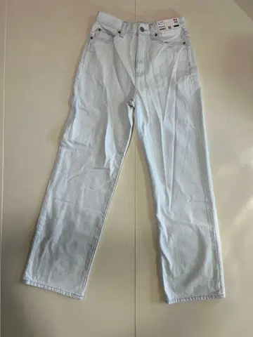 UNIQLO 와이드 스트레이트 청바지 라이트 블루